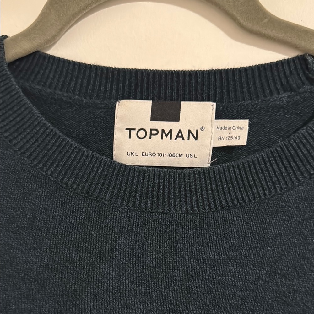 Topman Dark Navy Crewneck Sweater - Picture 2 of 5